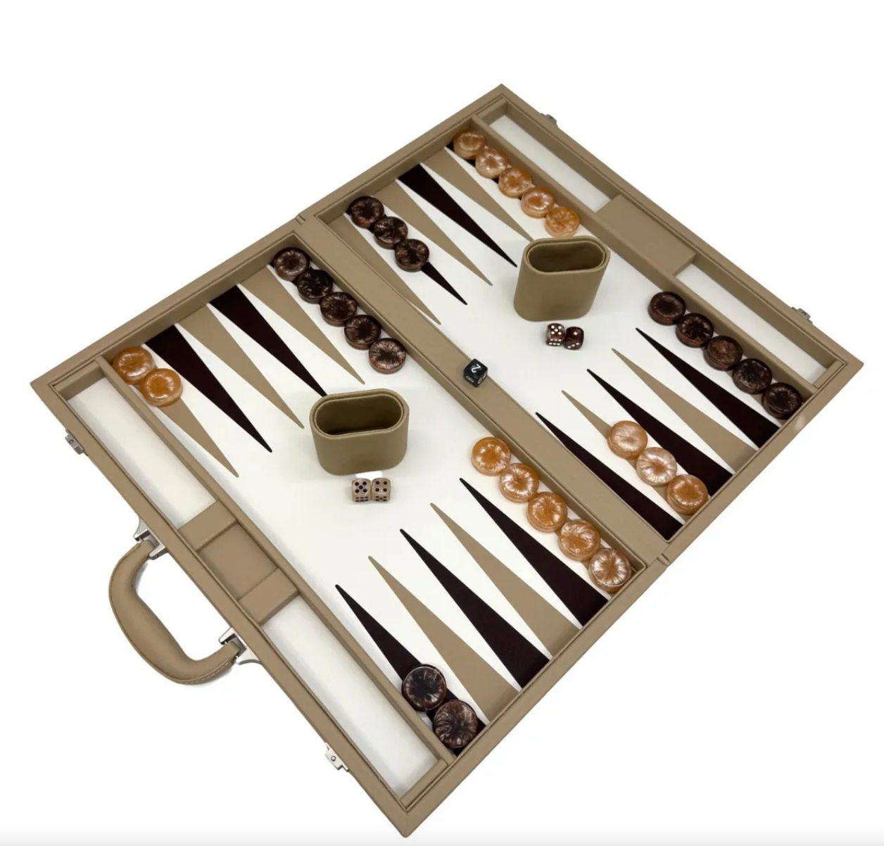 18" Backgammon Set – Faux Leather