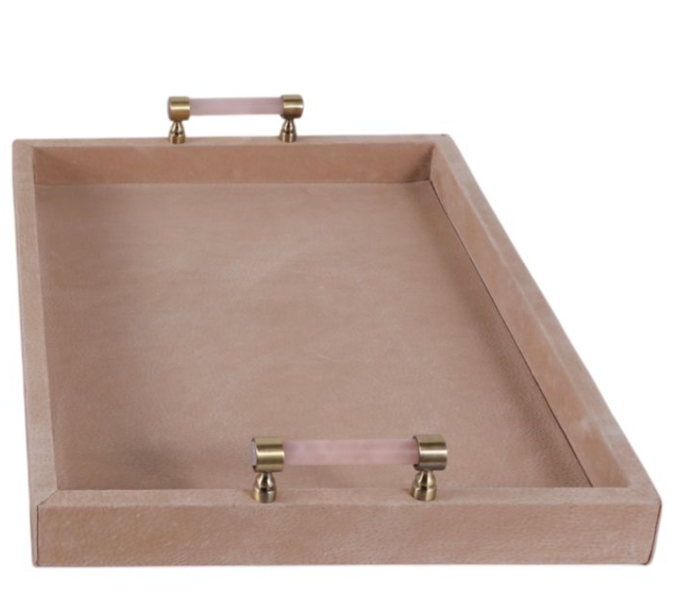 Blush Suede Tray