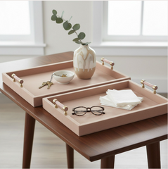 Blush Suede Tray