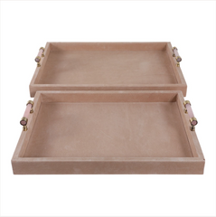 Blush Suede Tray