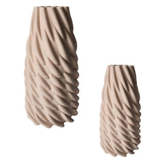 Blush Swirled Porcelain Vases