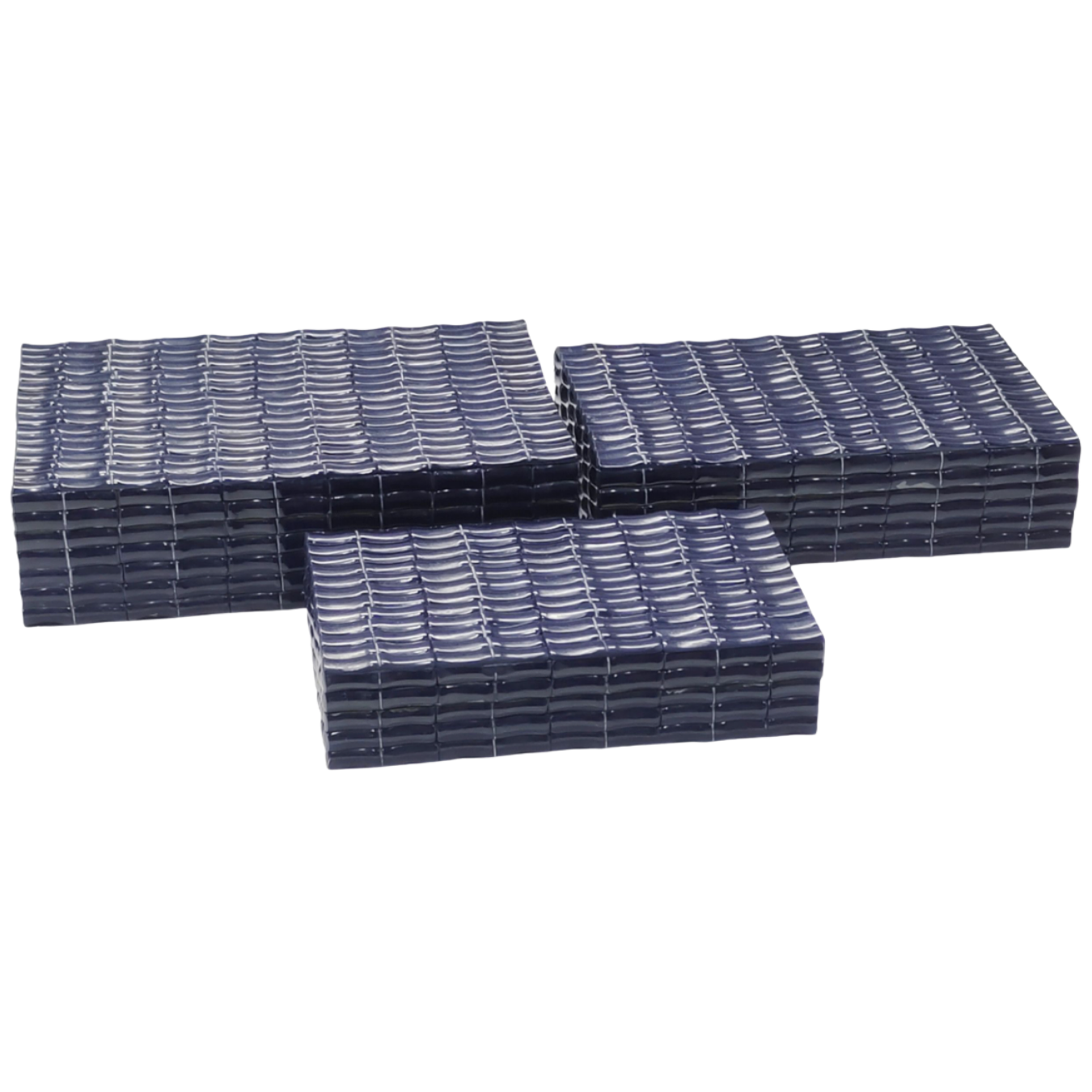 Blue  Bamboo Boxes