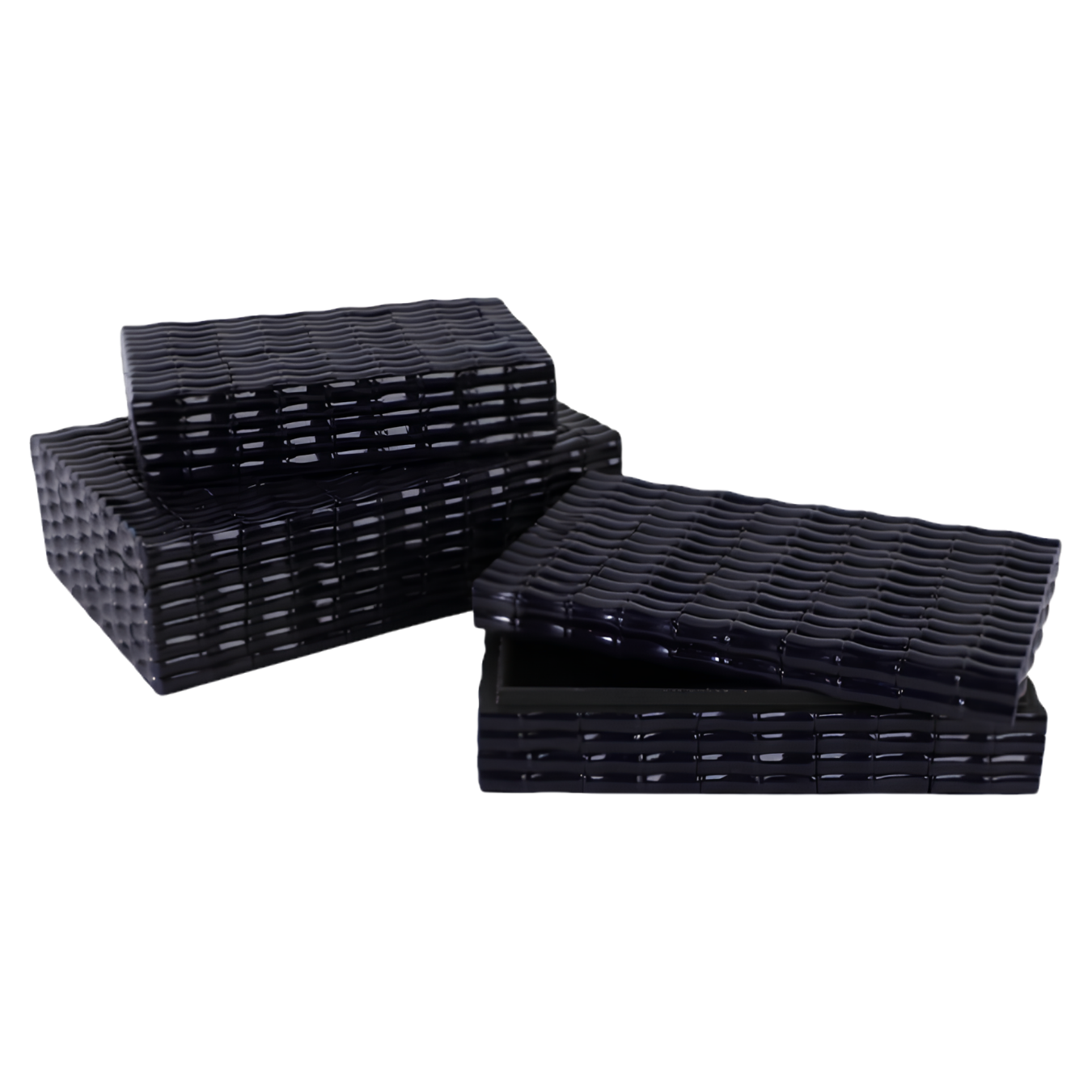 Blue  Bamboo Boxes