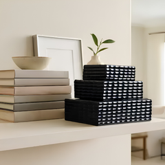 Blue  Bamboo Boxes