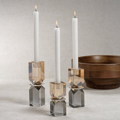 "CRYSTAL CANDLE HOLDER" SET