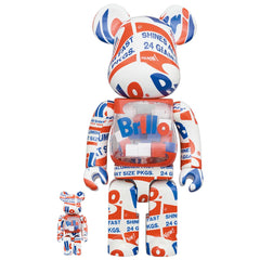 Be@rbrick Andy Warhol "Brillo" 2022 100% and 400% Set
