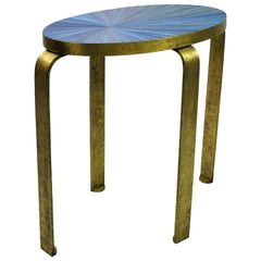 BLUE STRAW MARQUETRY TOP