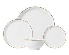 BRENTWOOD GOLD BONE CHINA 16 PC