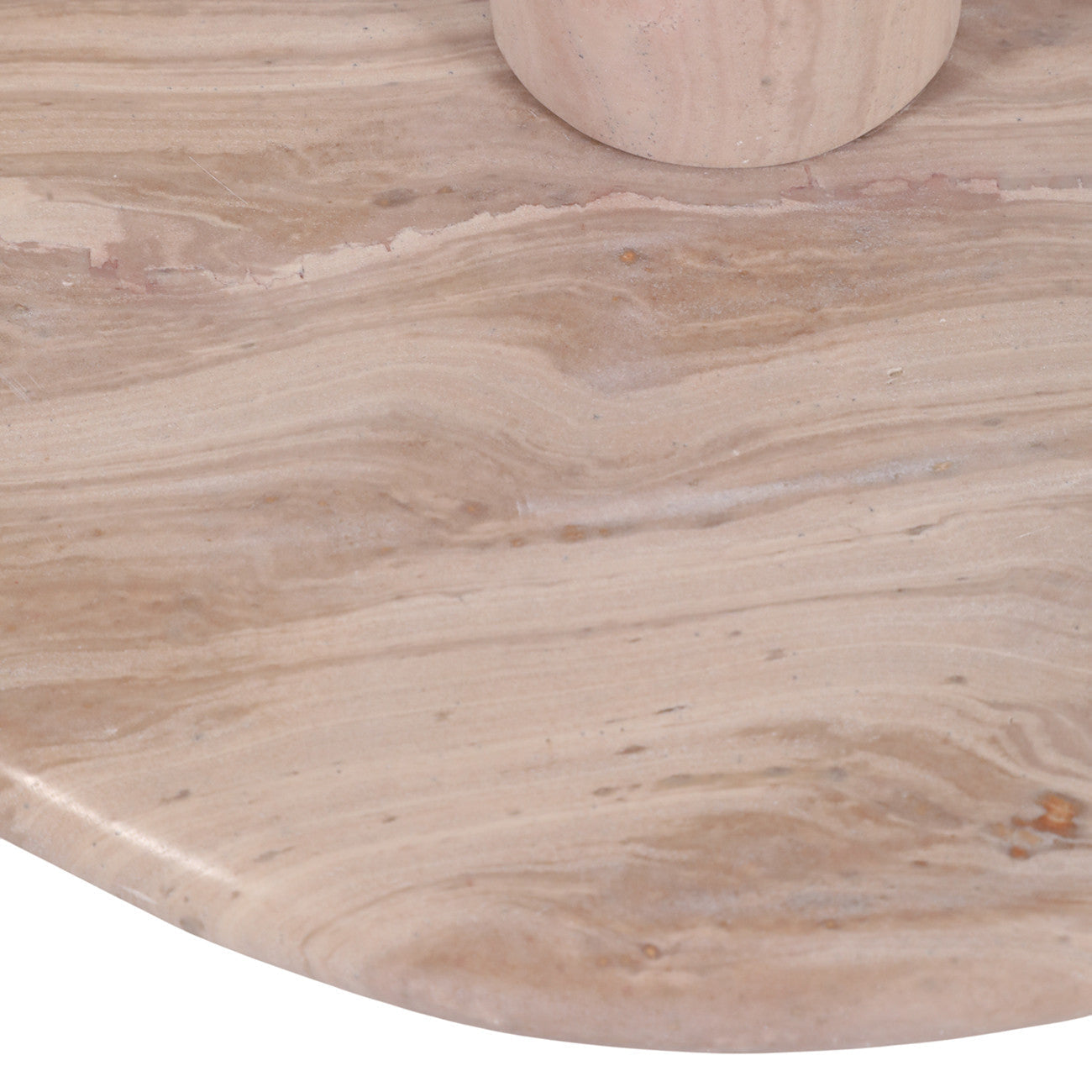 Beige Marble Accent Table