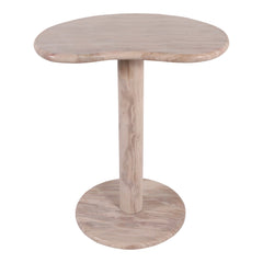 Beige Marble Accent Table