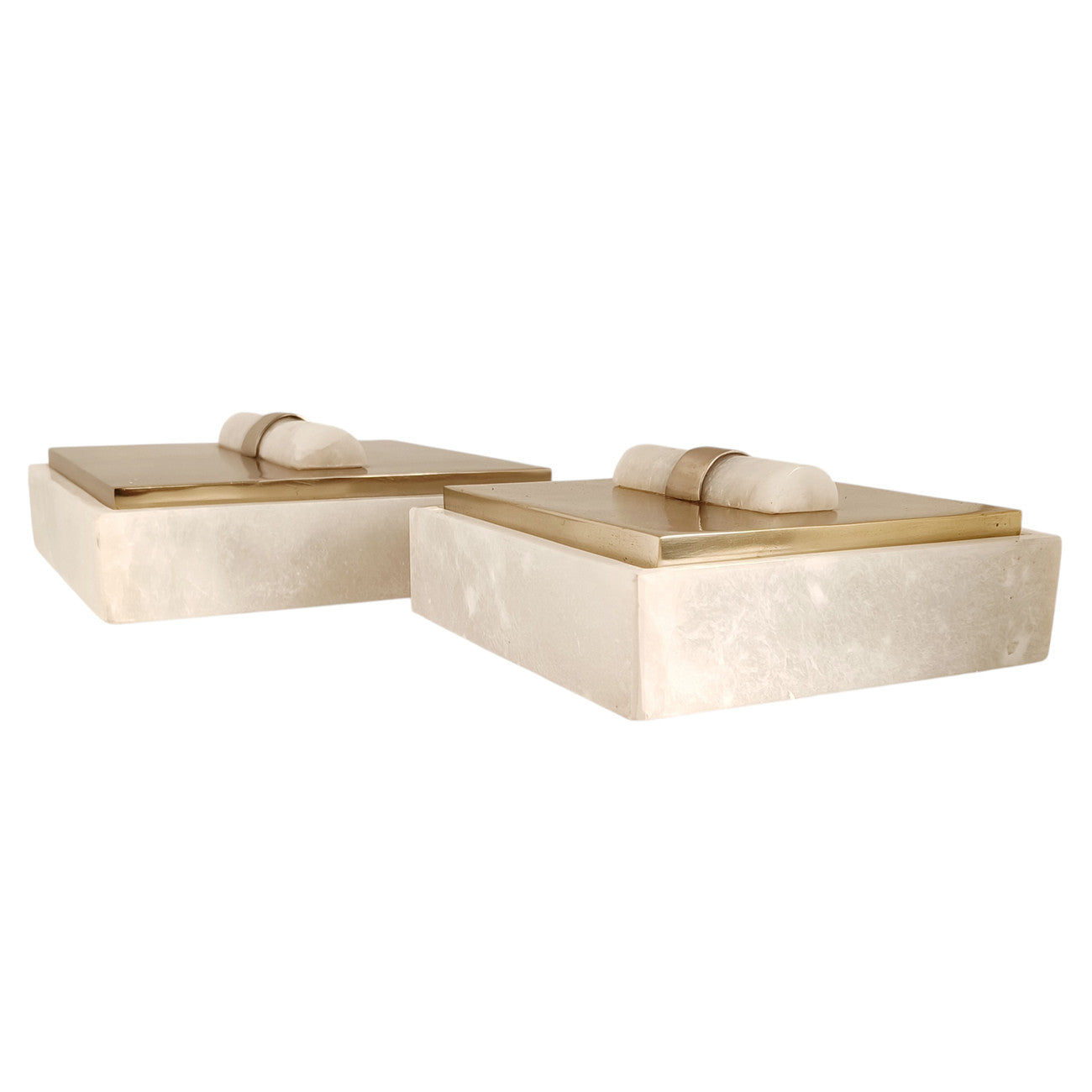 Alabaster and Gold Boxes