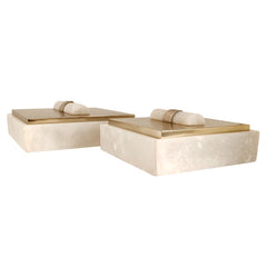 Alabaster and Gold Boxes