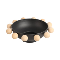 Black Bowl w/ Wooden Knobs