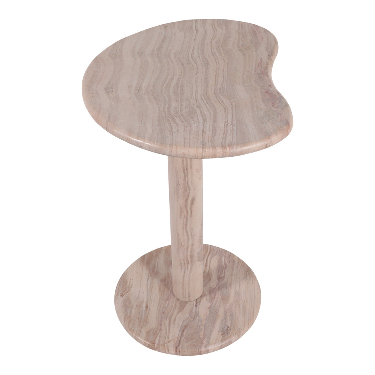 Beige Marble Accent Table