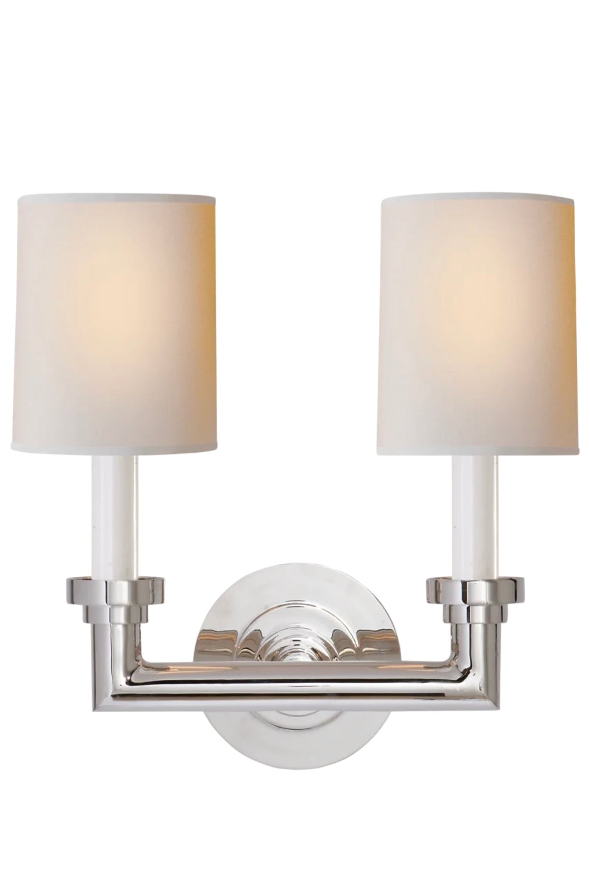 Double Paper Shaded Sconce
