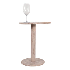 Beige Marble Accent Table