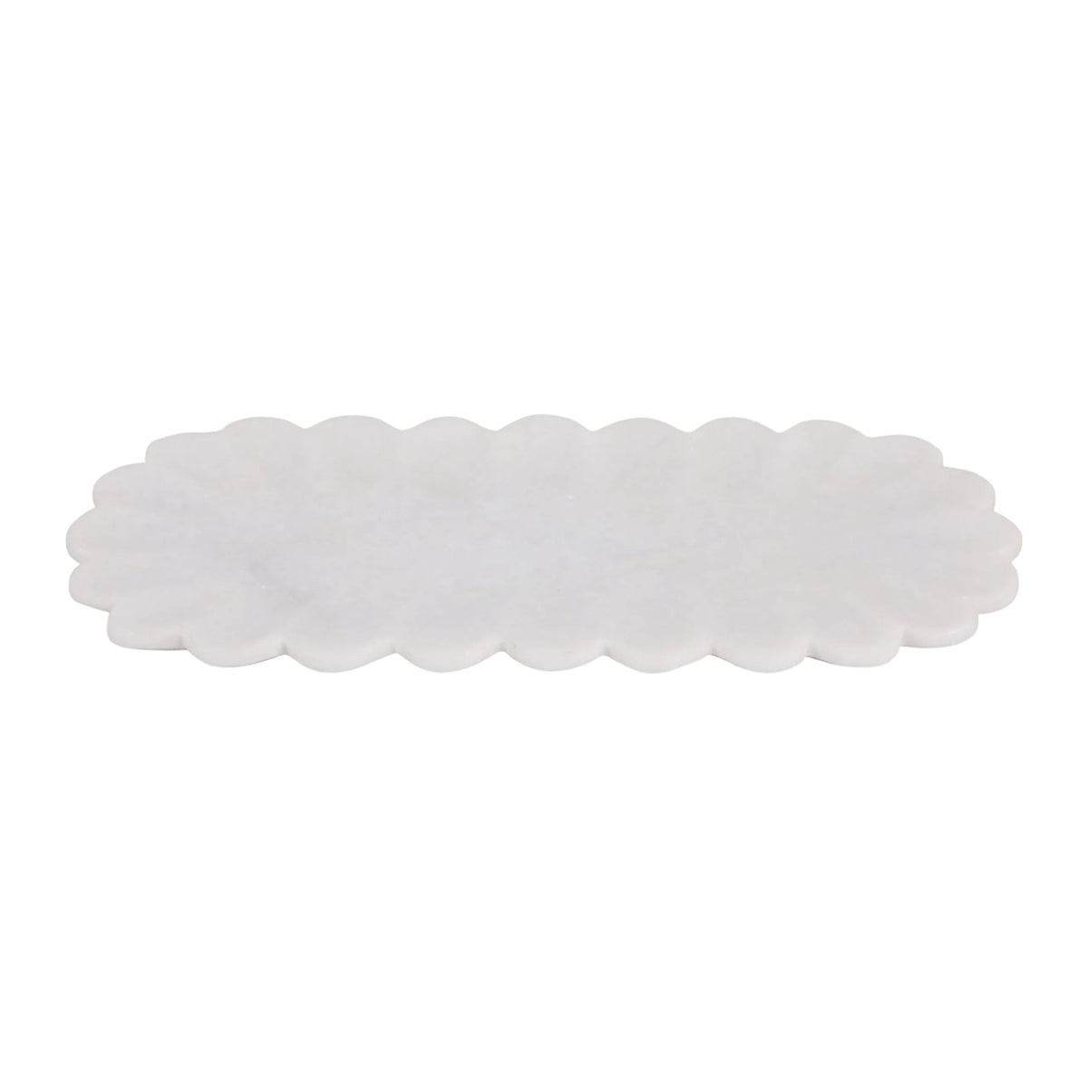 Flat Scallop Edge Marble Tray